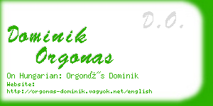 dominik orgonas business card